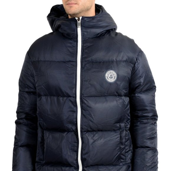Versace Men's Distressed Hooded Parka Jacket